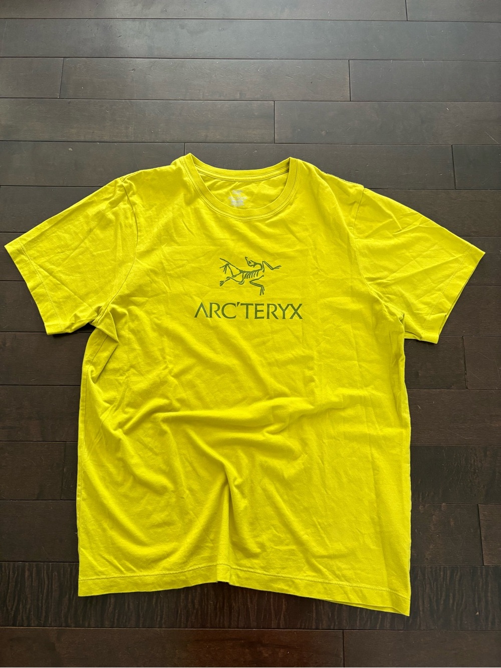 Arc'teryx Short Sleeve Logo Tee in Bright Yellow